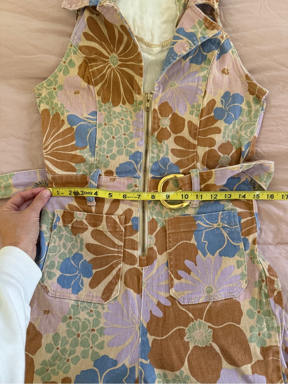 Show Me Your MuMu Floral Zip-Front Belted Jumpsuit - Picture 14 of 14